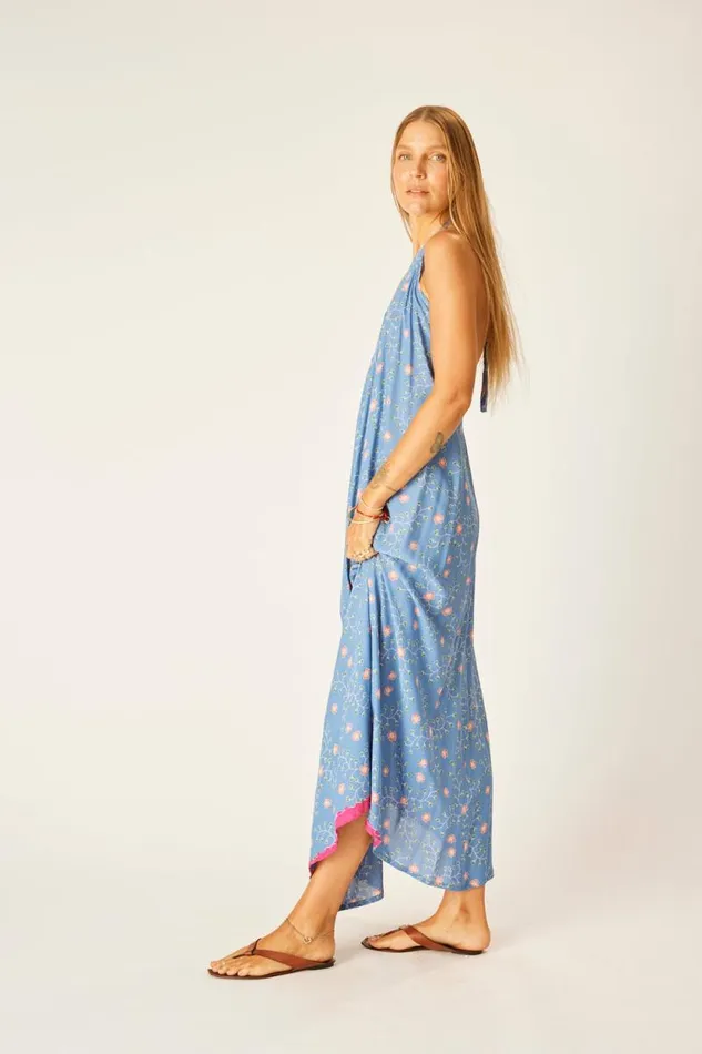 Women Natalie Martin Coverups Lola Dress Pinwheel Denim