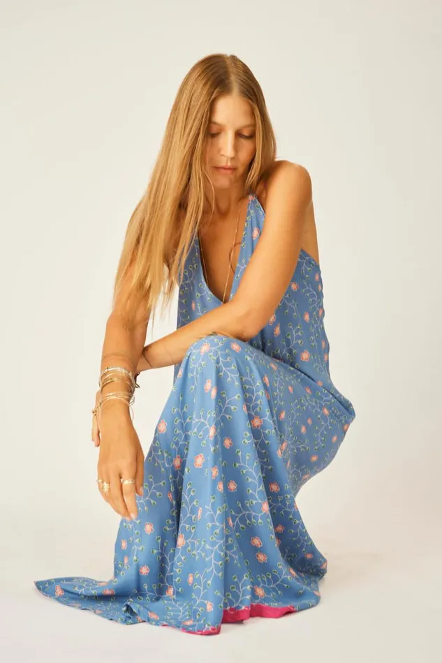 Women Natalie Martin Coverups Lola Dress Pinwheel Denim