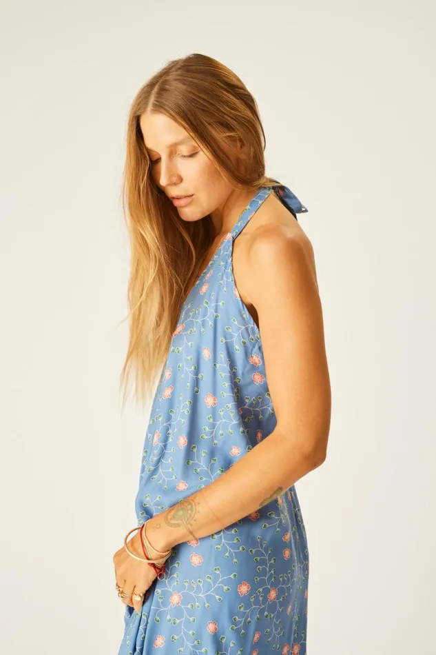 Women Natalie Martin Coverups Lola Dress Pinwheel Denim