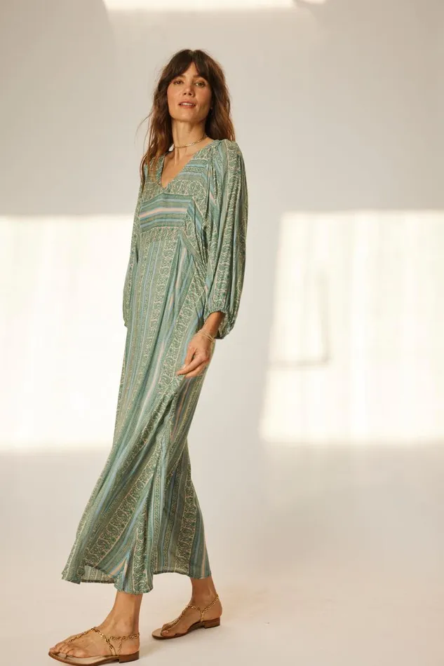 Women Natalie Martin Dresses Alice Dress Paisley Stripe Pool