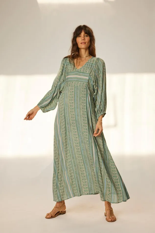 Women Natalie Martin Dresses Alice Dress Paisley Stripe Pool