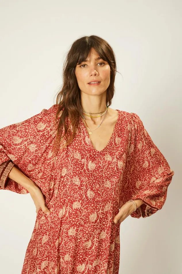 Women Natalie Martin Dresses Alice Dress Water Lily Terracotta
