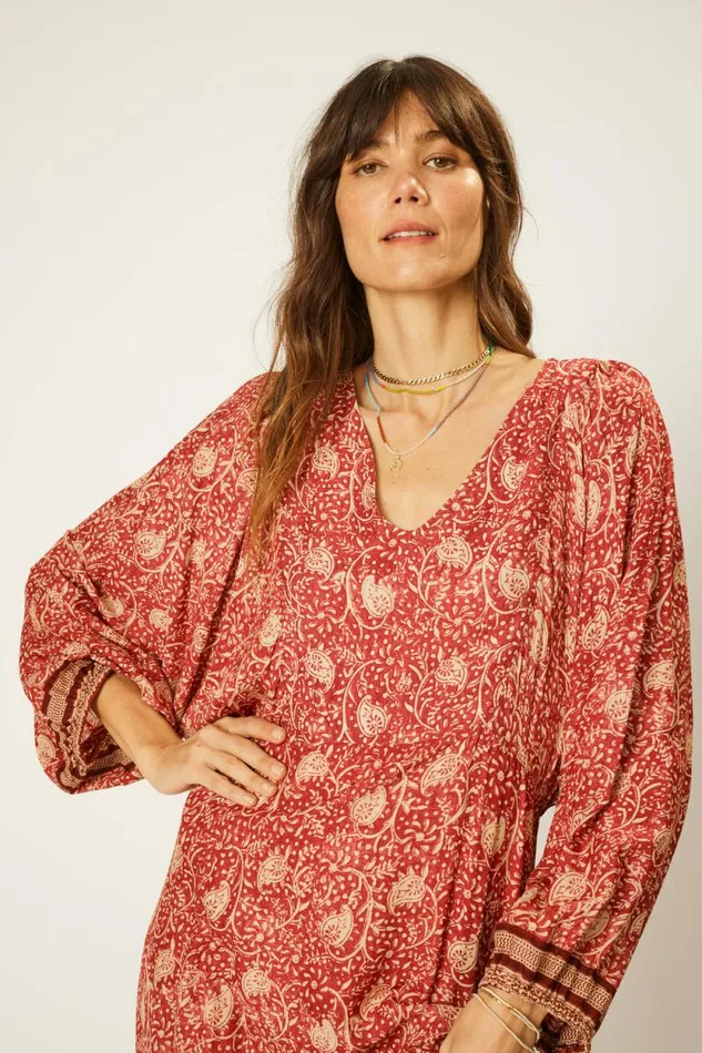 Women Natalie Martin Dresses Alice Dress Water Lily Terracotta