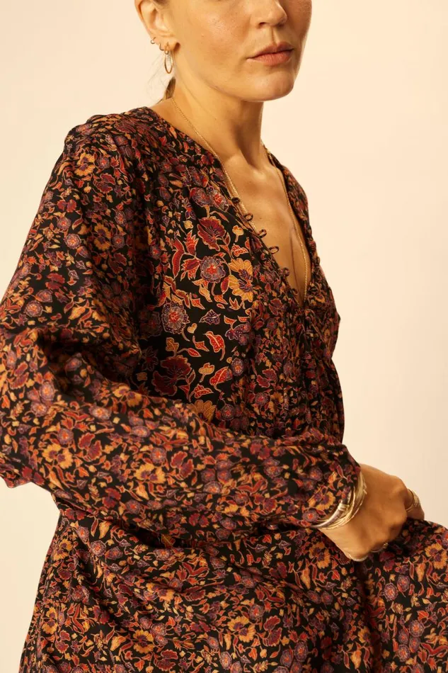 Women Natalie Martin Dresses Fiore Short Dress Petite Fleur Noire