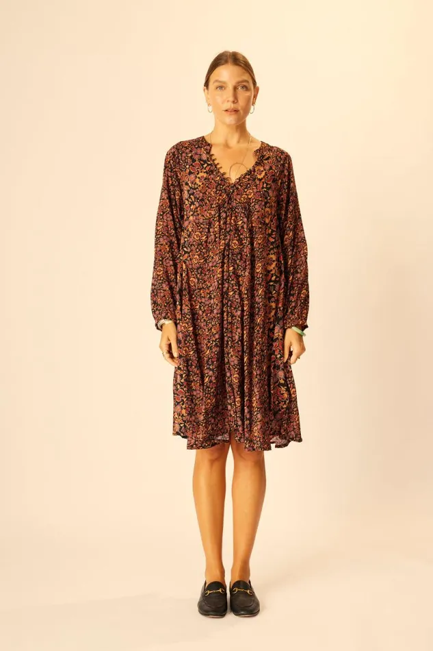 Women Natalie Martin Dresses Fiore Short Dress Petite Fleur Noire