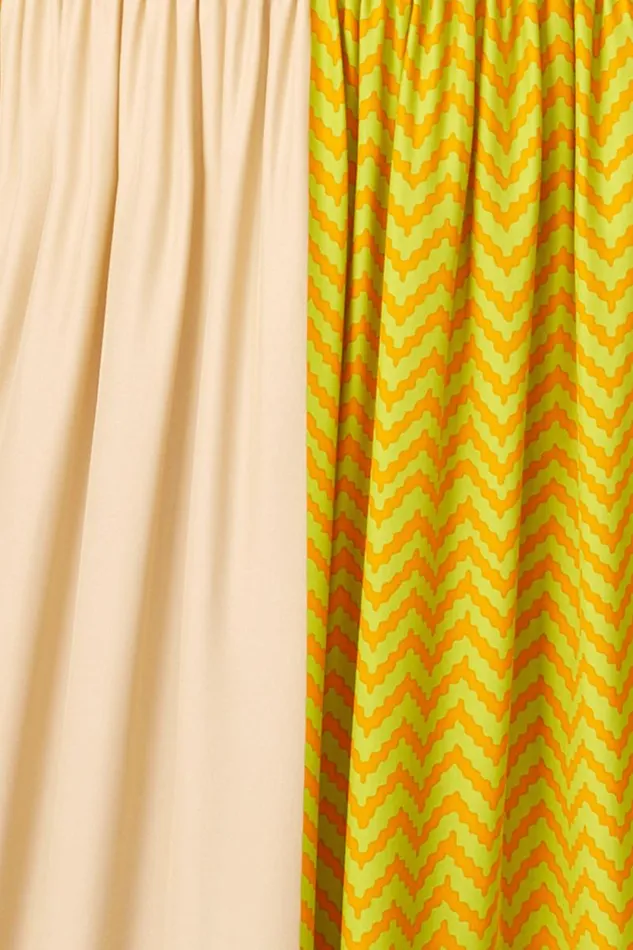 Women Natalie Martin Dresses Heather Maxi Block Zigzag Tangerine
