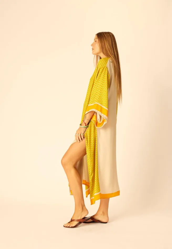 Women Natalie Martin Dresses Marin Dress With Sash Block Zigzag Aubergine