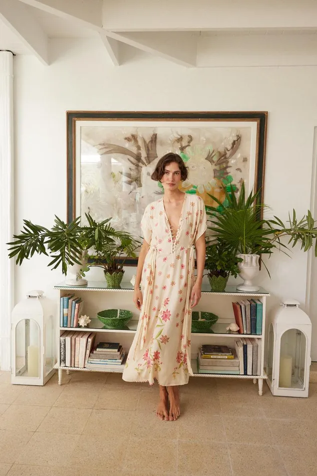 Women Natalie Martin Dresses Monica Dress Starflower Cream
