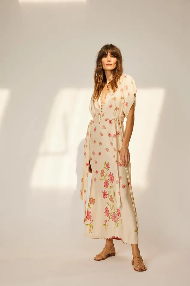 Women Natalie Martin Dresses Monica Dress Starflower Cream