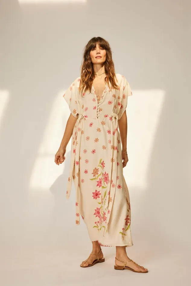 Women Natalie Martin Dresses Monica Dress Starflower Cream