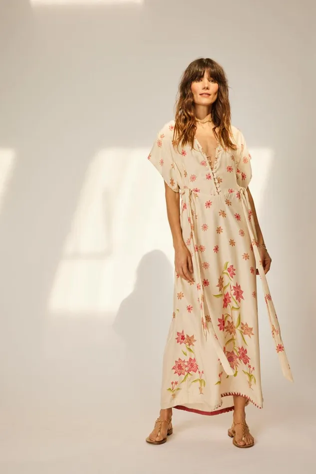 Women Natalie Martin Dresses Monica Dress Starflower Cream