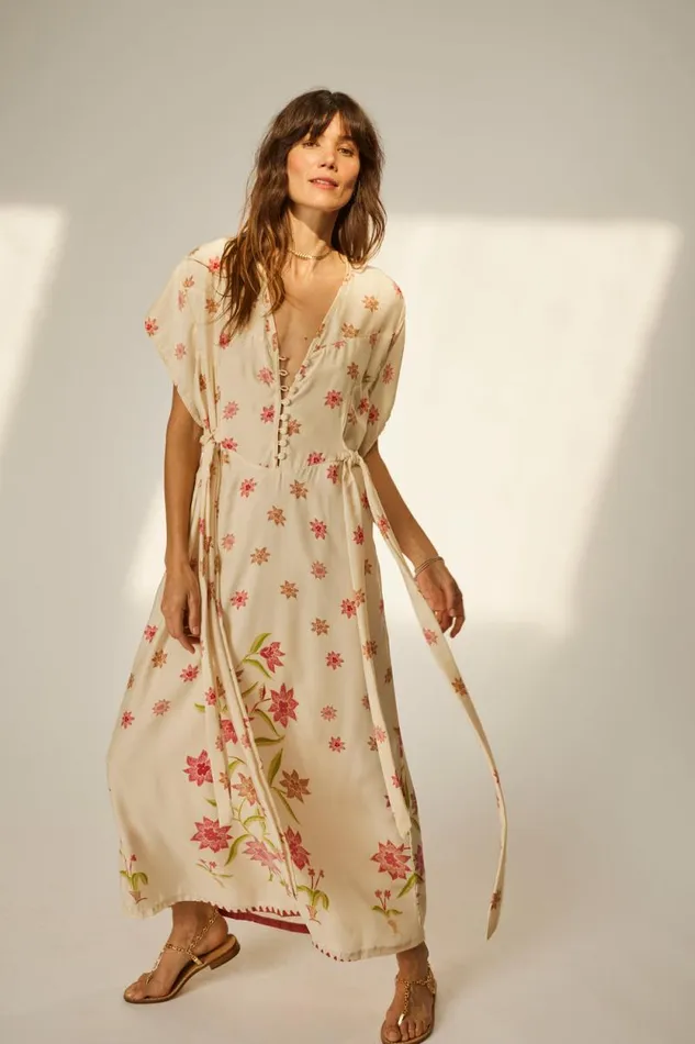 Women Natalie Martin Dresses Monica Dress Starflower Cream