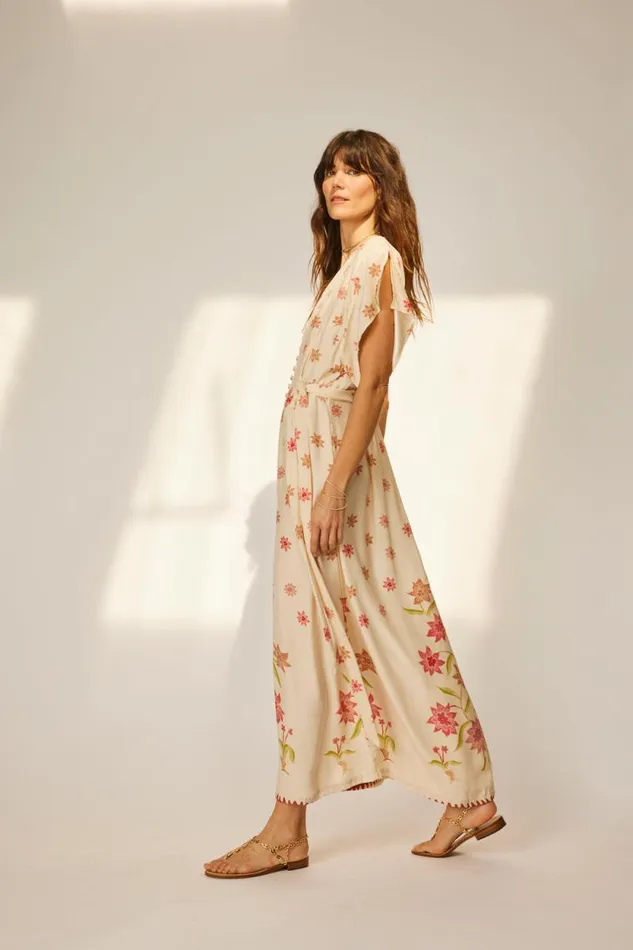 Women Natalie Martin Dresses Monica Dress Starflower Cream