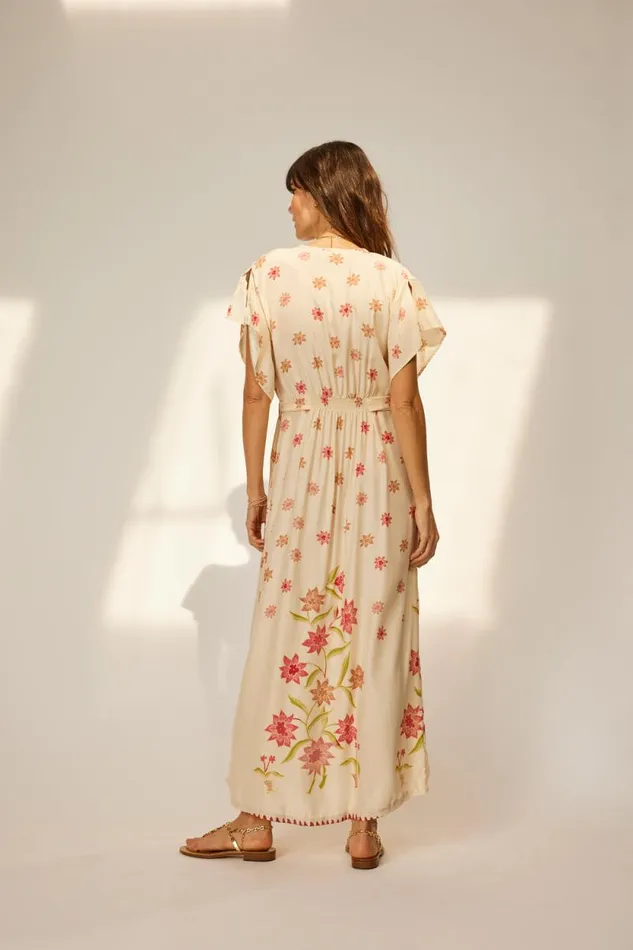 Women Natalie Martin Dresses Monica Dress Starflower Cream