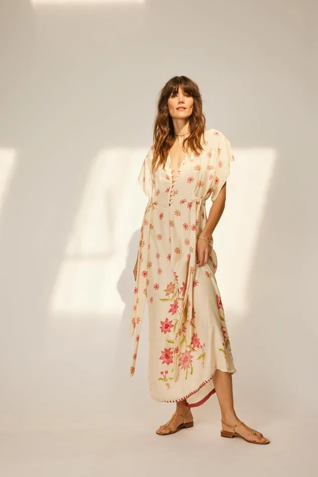 Women Natalie Martin Dresses Monica Dress Starflower Cream