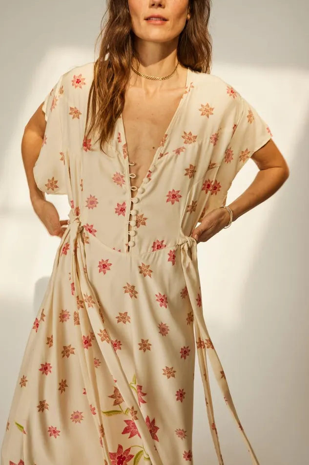 Women Natalie Martin Dresses Monica Dress Starflower Cream