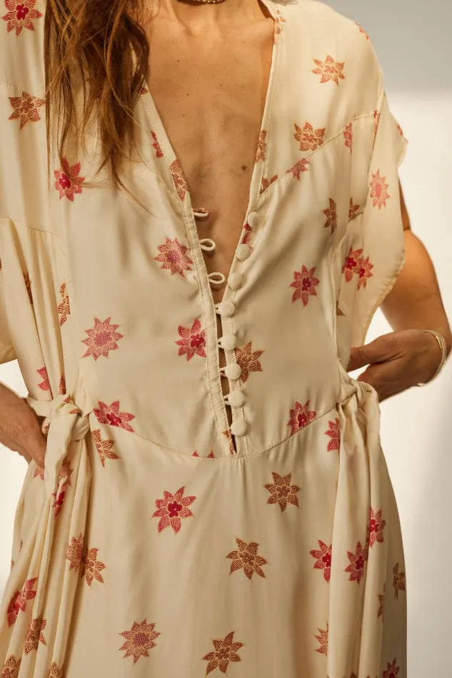 Women Natalie Martin Dresses Monica Dress Starflower Cream
