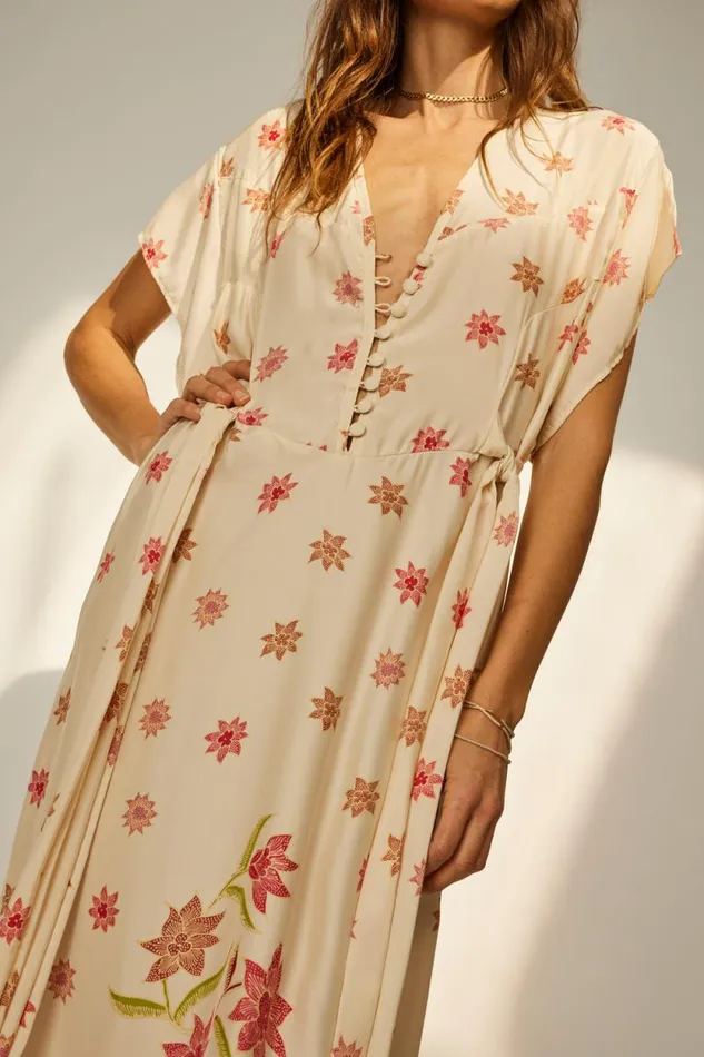 Women Natalie Martin Dresses Monica Dress Starflower Cream