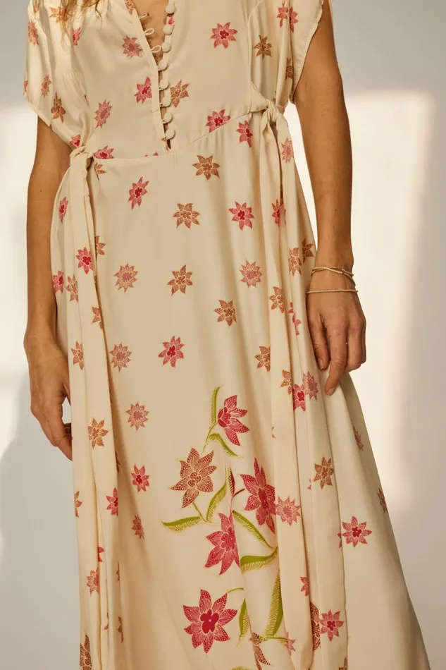 Women Natalie Martin Dresses Monica Dress Starflower Cream