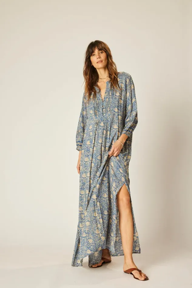 Women Natalie Martin Dresses Sammie Maxi Water Lily Blue
