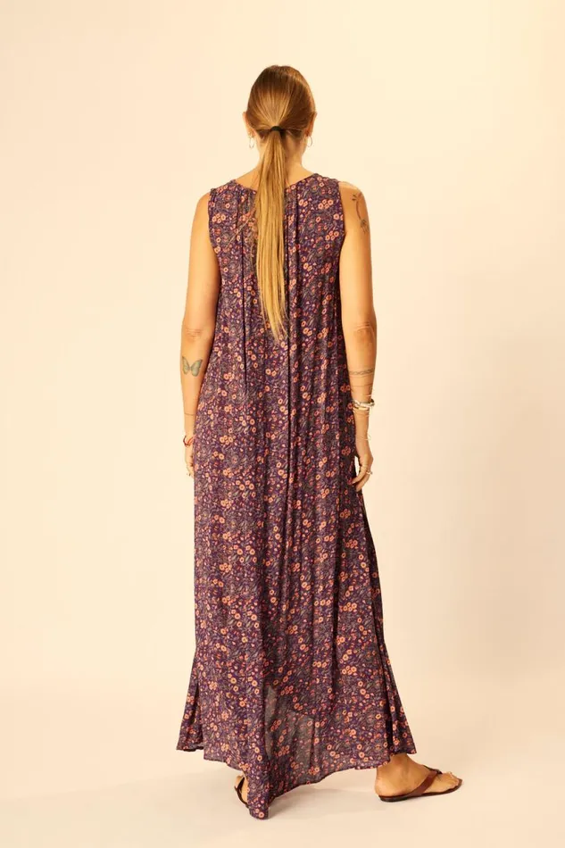 Women Natalie Martin Dresses Tova Maxi Petite Fleur Aubergine