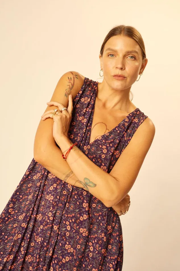 Women Natalie Martin Dresses Tova Maxi Petite Fleur Aubergine