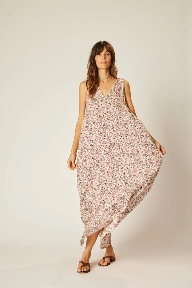 Women Natalie Martin Dresses Tova Maxi Petite Fleur Rose