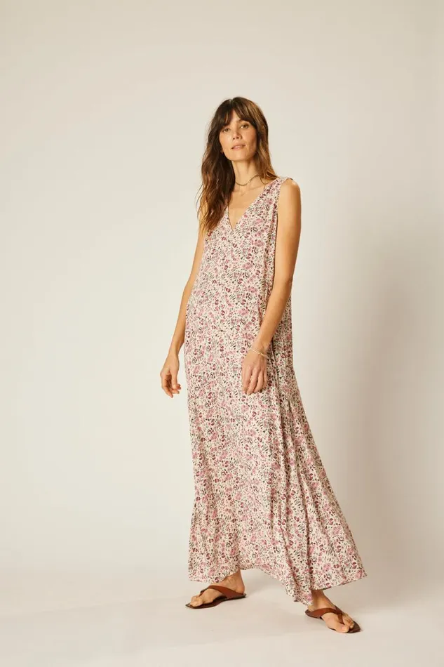 Women Natalie Martin Dresses Tova Maxi Petite Fleur Rose