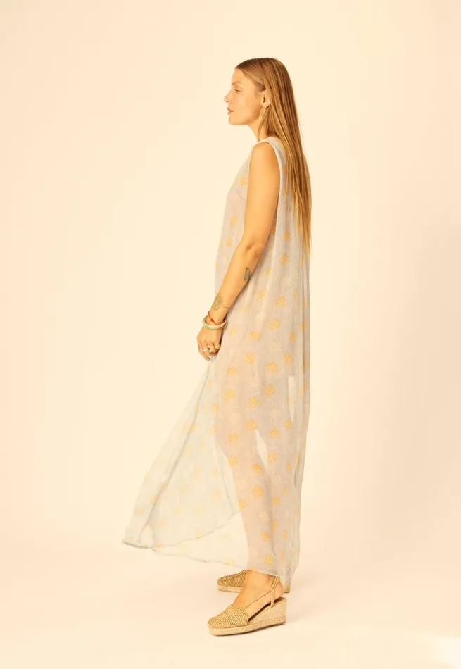 Women Natalie Martin Dresses Tova Maxi Snowflake Tangerine