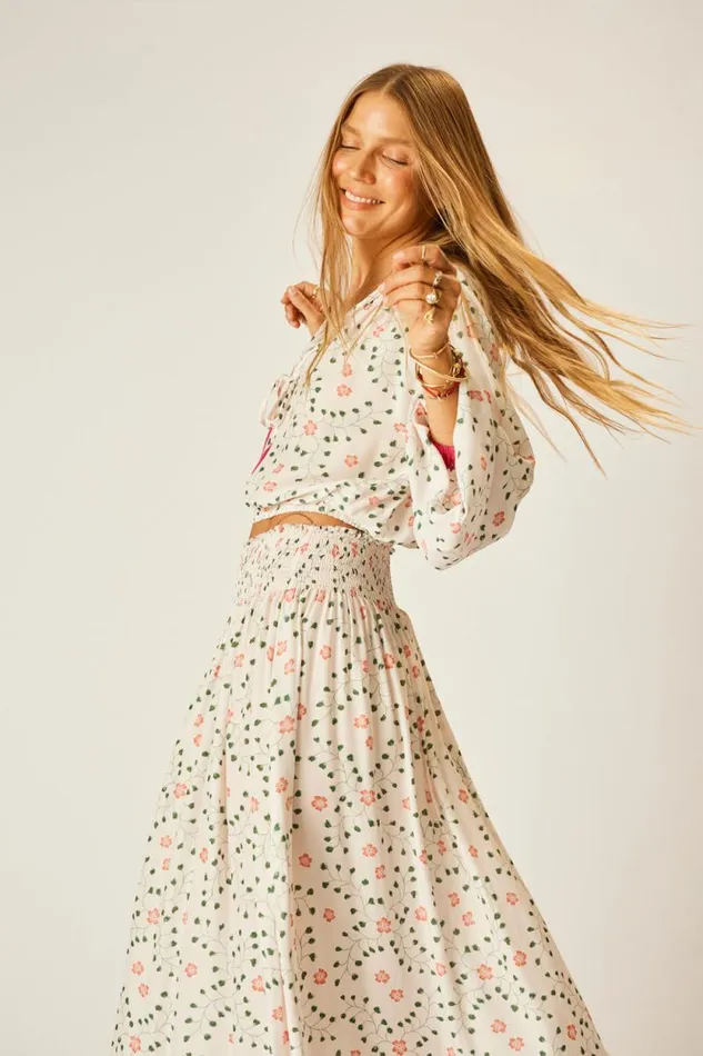 Women Natalie Martin Tops Amelia Top Pinwheel Cotton