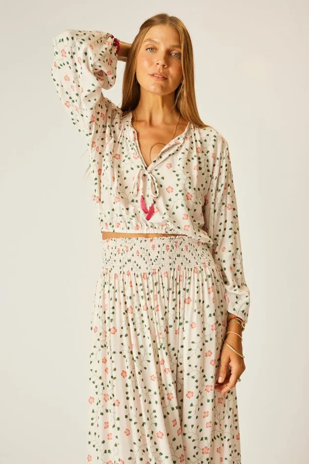Women Natalie Martin Tops Amelia Top Pinwheel Cotton