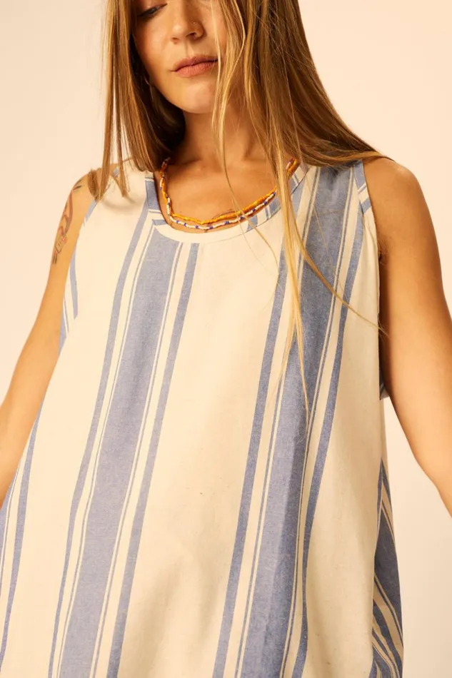Women Natalie Martin Tops Ariana Tank French Stripe Blue
