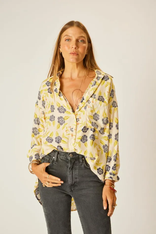 Women Natalie Martin Tops Jennifer Shirt Prairie Indigo