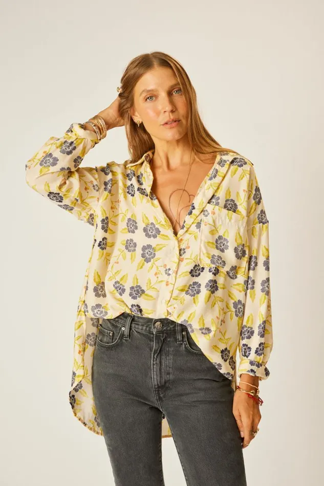 Women Natalie Martin Tops Jennifer Shirt Prairie Indigo