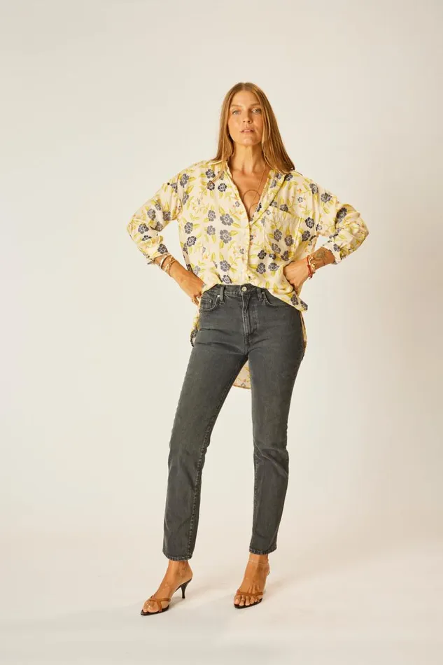 Women Natalie Martin Tops Jennifer Shirt Prairie Indigo