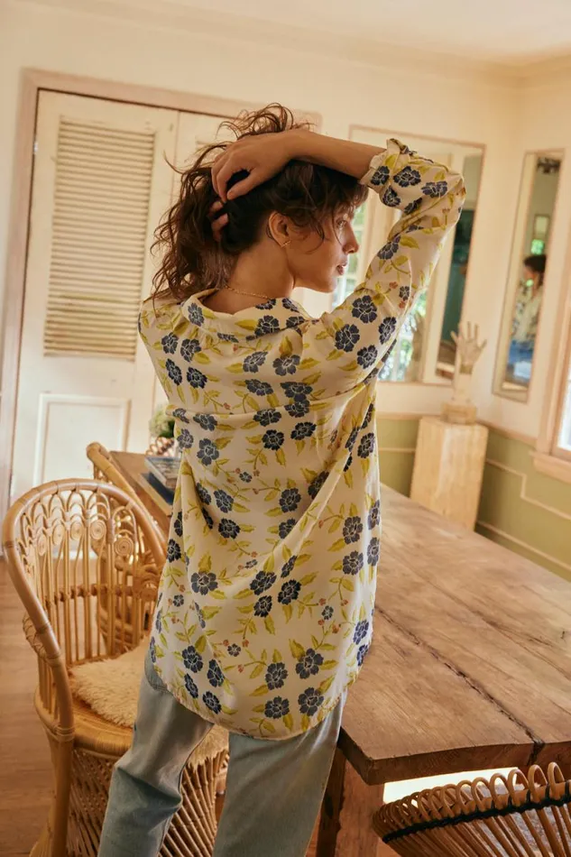 Women Natalie Martin Tops Jennifer Shirt Prairie Indigo
