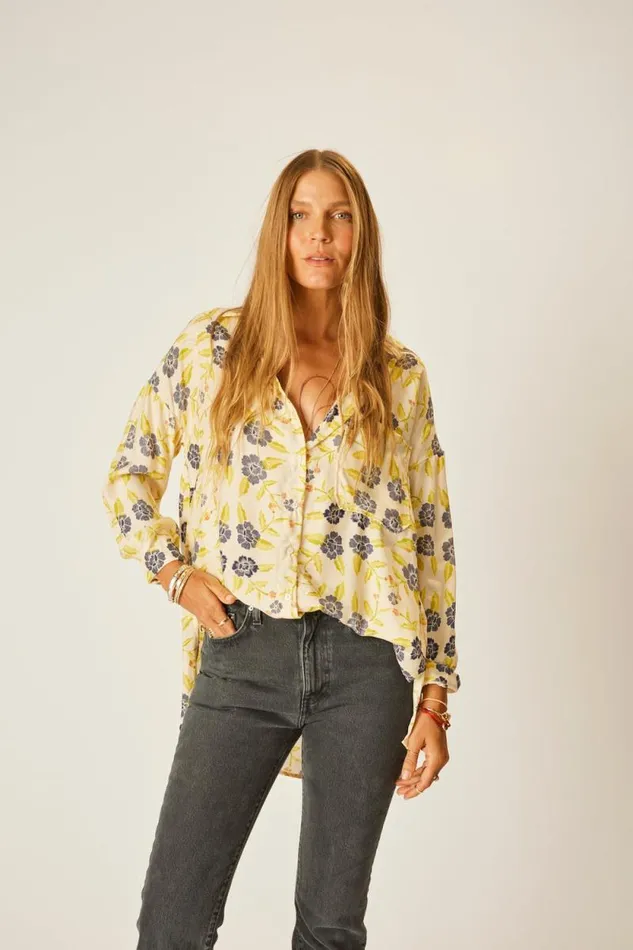 Women Natalie Martin Tops Jennifer Shirt Prairie Indigo