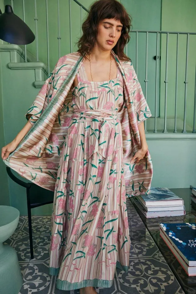 Women Natalie Martin Tops Lennon Kimono Chamomile Rose