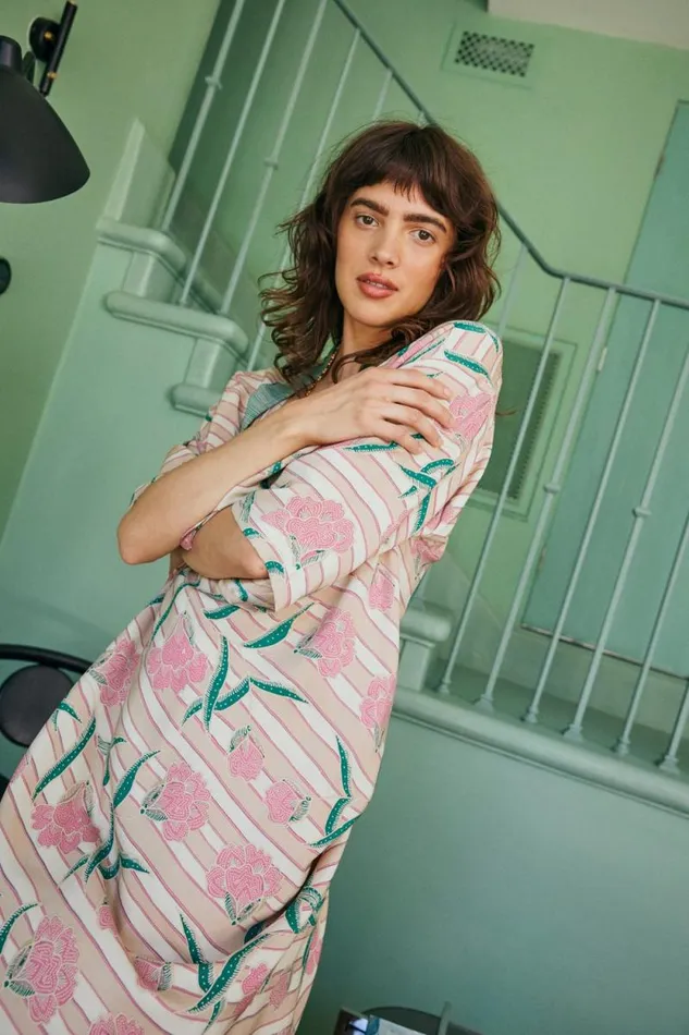 Women Natalie Martin Tops Lennon Kimono Chamomile Rose