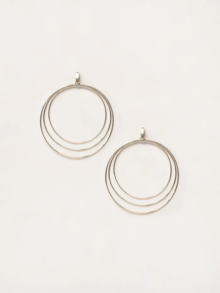 Women Natasha Schweitzer 8211 Christy Hoops In Silver The UNDONE Earrings