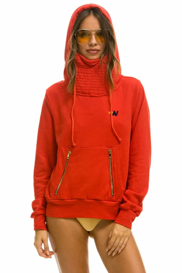 Women NINJA PULLOVER HOODIE 8211 RED Aviator Nation Hoodies