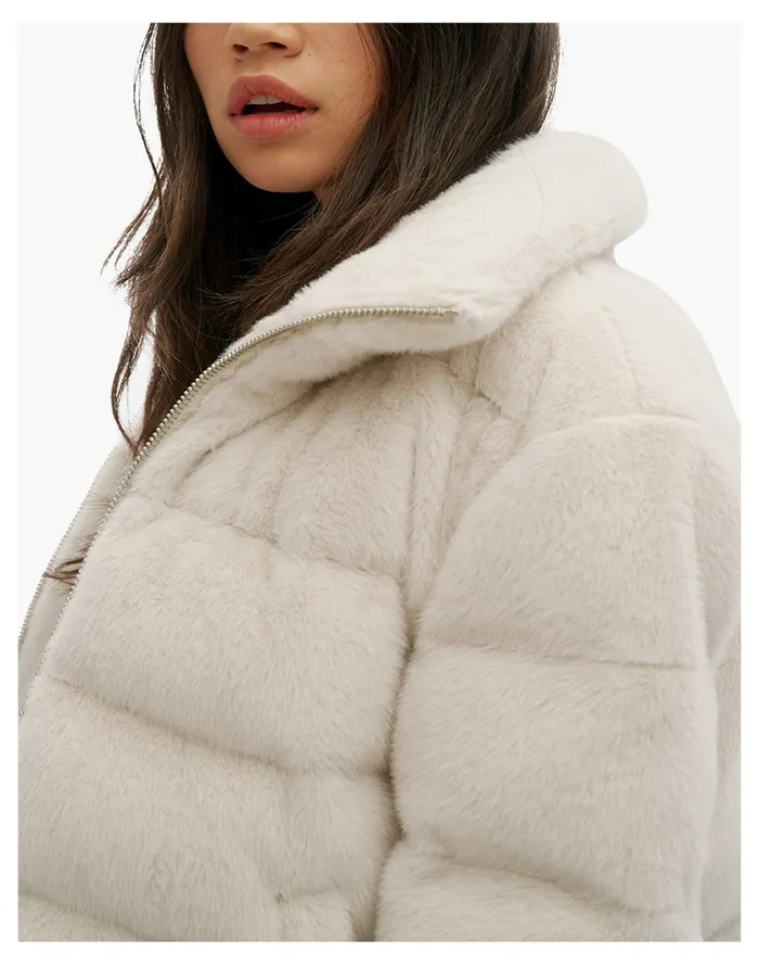 Women Noize MARINA Short Length Faux Fur Coat Off White Madewell Jackets Women Noize MARINA Short Length Faux Fur Coat Off White Madewell Jackets