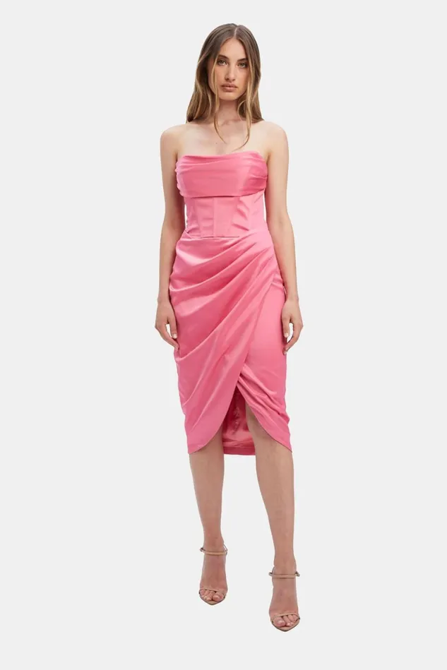 Women Occasion Dresses Bardot Jamila Corset Dress In Petal Pink Petal Pink