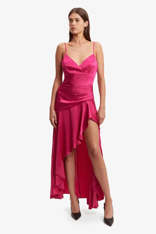 Women Occasion Dresses Bardot Sorella Midi Dress In Magenta Magenta