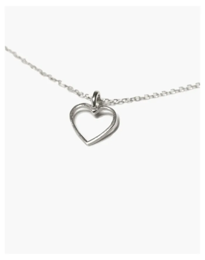 Women Odette New York Heart Necklace Silver Madewell Necklaces