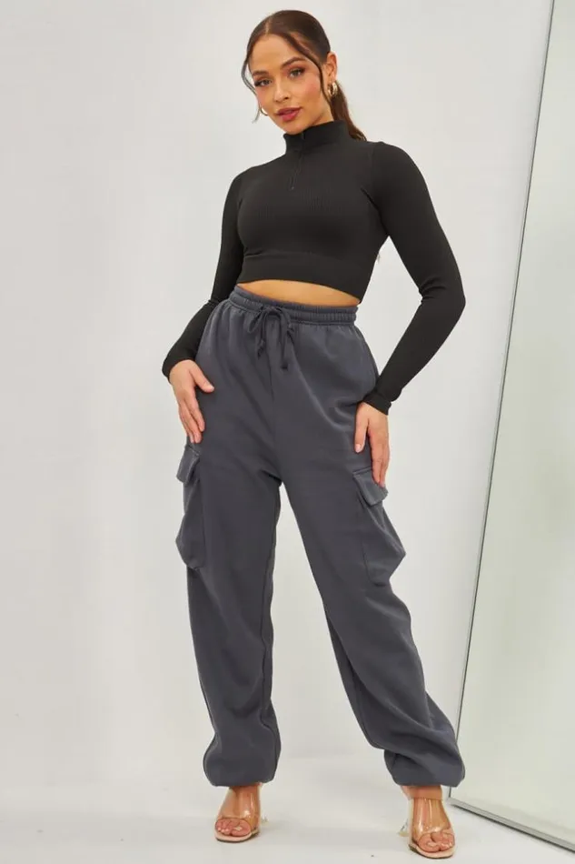 Women Pantalon De Jogging Cargo Gris Fonc Grey Brentiny Paris Jogging Bottoms Women Pantalon De Jogging Cargo Gris Fonc Grey Brentiny Paris Jogging Bottoms
