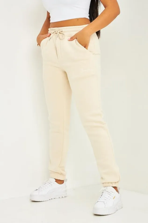 Women Pantalon De Jogging cru Inscription Brentiny Ecru Brentiny Paris Jogging Bottoms