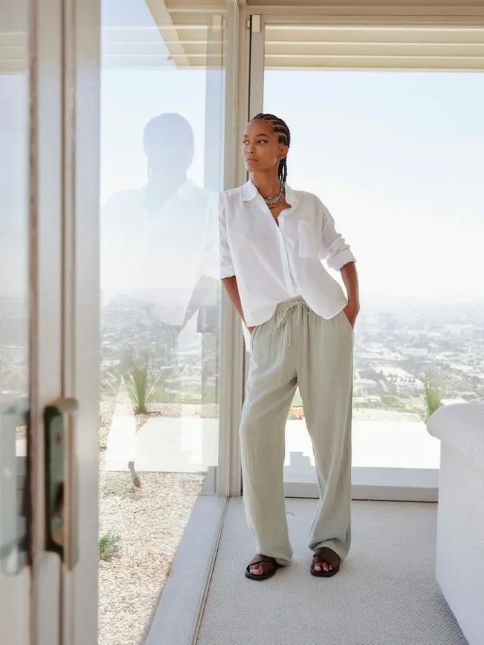 Women Pants and Jumpsuits Xirena Aqua Grey Dylan Pant