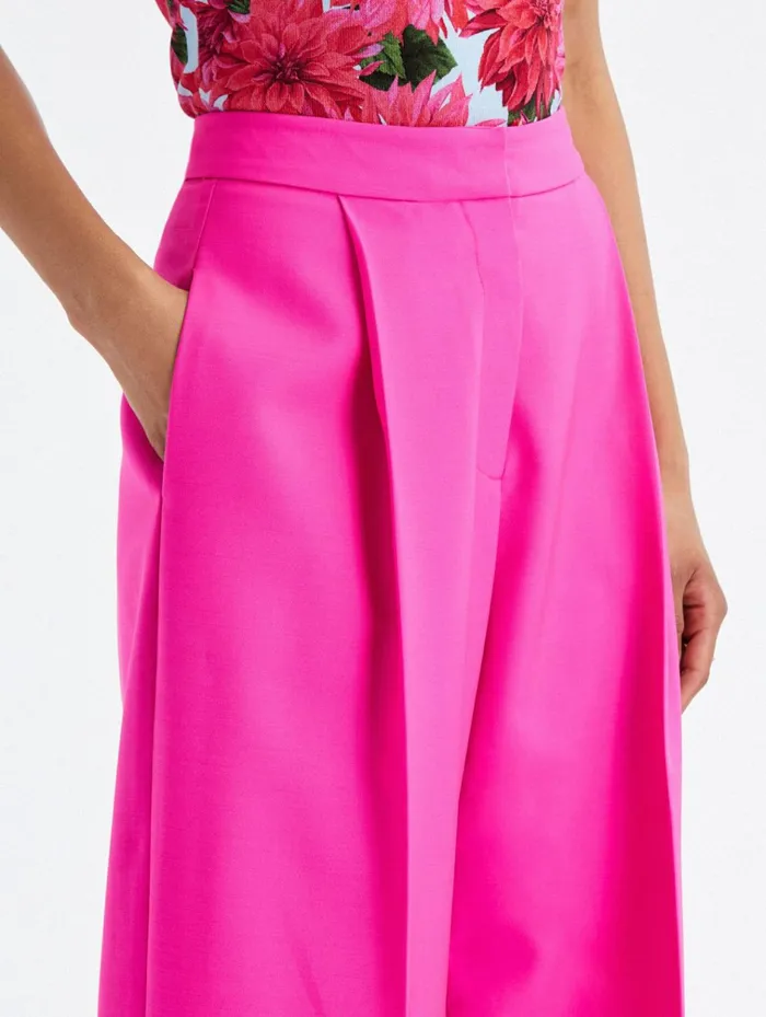 Women Pants and Skirts Oscar De La Renta Wide Leg Suiting Pant Fuchsia Women Pants and Skirts Oscar De La Renta Wide Leg Suiting Pant Fuchsia