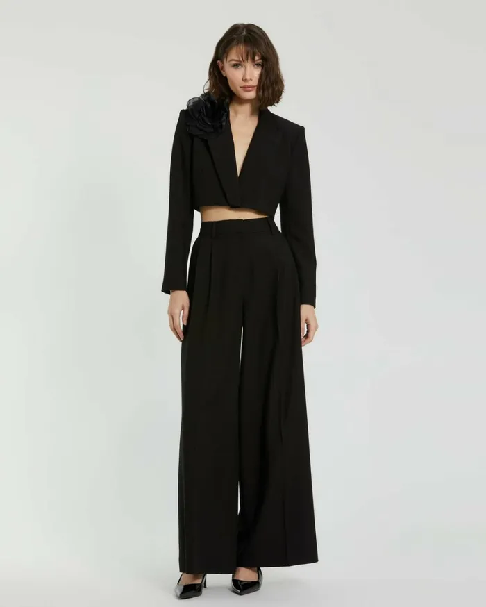 Women Pants Mac Duggal The MACkenzie Wide Leg Trouser 8211 FINAL SALE Black